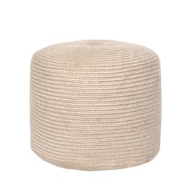 Beige Braided Cable Indoor/Outdoor Pouf swatch