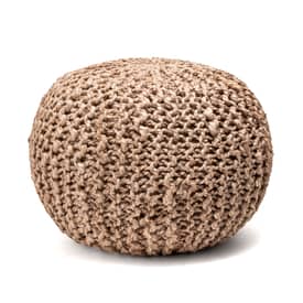 Natural Knitted Jute Pouf swatch