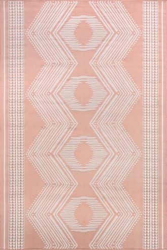 Blush Pink 5' x 8' Iris Totem Indoor/Outdoor Flatweave Rug swatch