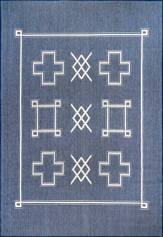 5' x 8' Simple Heraldry Indoor/Outdoor Flatweave Rug primary image
