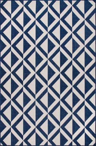 Navy Pop Diamonds Indoor/Outdoor Rug swatch