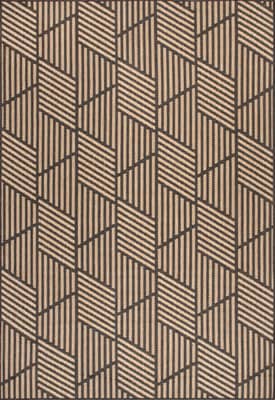 Charcoal 8' x 10' Geometric Tiles Indoor/Outdoor Rug swatch