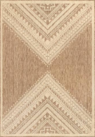 Brown 5' x 8' Aztec Prism Indoor/Outdoor Rug swatch