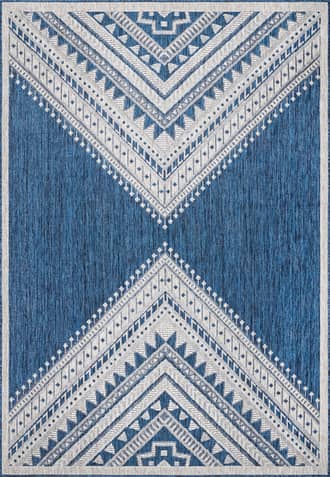 Blue 5' x 8' Aztec Prism Indoor/Outdoor Rug swatch