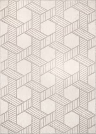 Grey Latticework Indoor/Outdoor Rug swatch