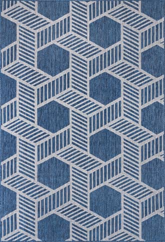Blue Latticework Indoor/Outdoor Rug swatch