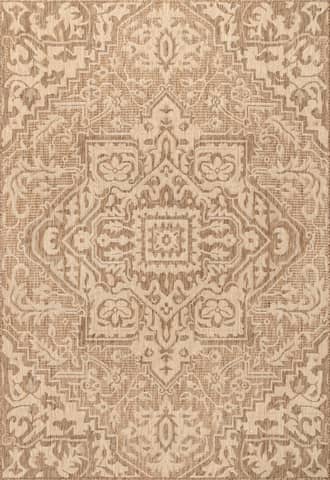 Beige Gemstone Medallion Indoor/Outdoor Rug swatch