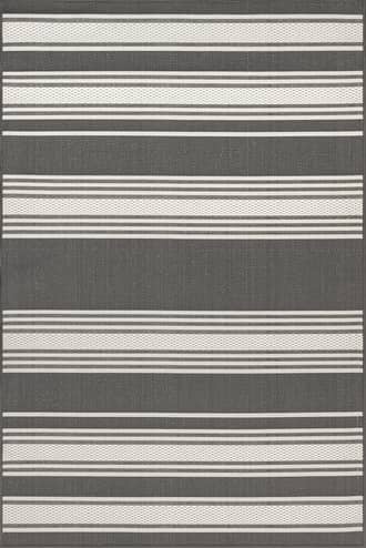 Slate 5' x 8' Romy Striped Indoor/Outdoor Rug swatch