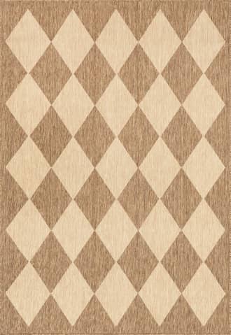 Brown 5' x 8' Adelaide Harlequin Indoor/Outdoor Rug swatch