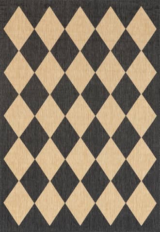 Dark Grey 8' x 10' Adelaide Harlequin Indoor/Outdoor Rug swatch