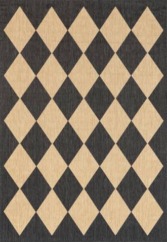 Dark Grey 8' x 10' Adelaide Harlequin Indoor/Outdoor Rug swatch