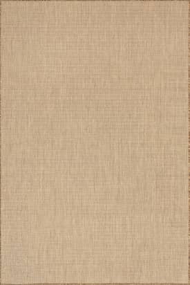 Natural 6' 7" Sandra Solid Transitional Indoor/Outdoor Rug swatch
