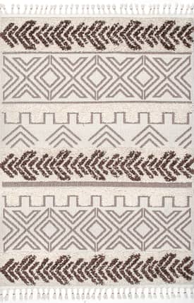 Brown Banded Shag Rug swatch