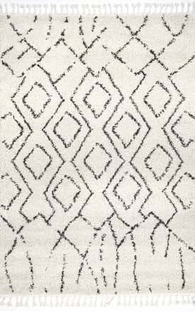 Off White Abstract Moroccan Rug swatch