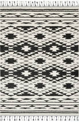Gray Carved Aztec Bands Rug swatch