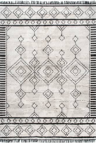 3' x 5' Stippled Diamonds Fringed Rug primary image