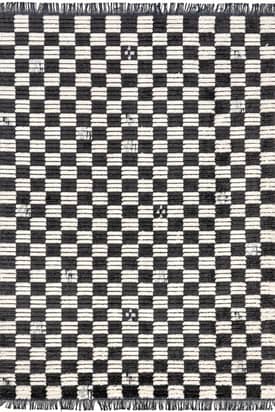 Dark Gray 5' 3" x 7' 6" Armedia Modern Checkered Rug swatch
