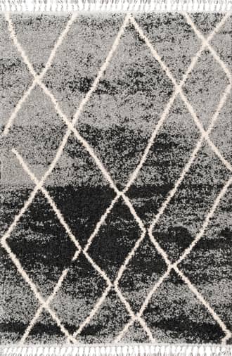 Striped Moroccan Trellis Tassel Rug primary image