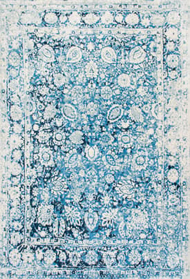 Blue Decorative Plumes Rug swatch