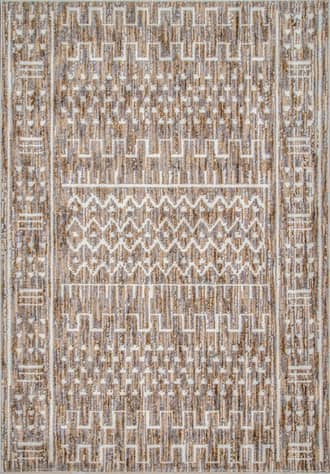 Tan Geometric Etched Rug swatch