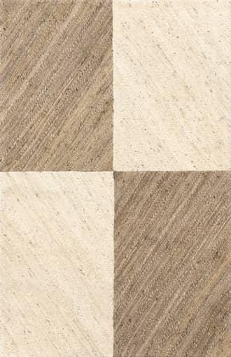 Natural 5' x 8' Costanza Jute Tiled Checkered Rug swatch