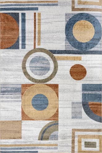 5' 3" x 8' Terra Washable Retro Geometric Rug primary image