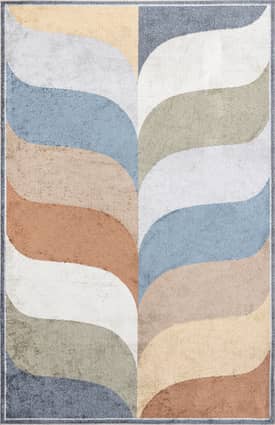 Multi 4' x 6' Firenzia Washable Colorful Traverse Rug swatch
