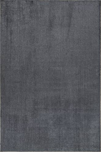 Grey 6' 7" x 9' Nori Lustered Solid Washable Rug swatch