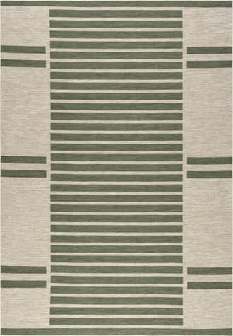 Green 6' 7" x 9' Jordan Blocked Stripes Indoor/Outdoor Rug swatch