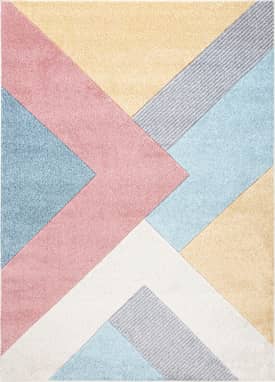 Pink 6' 7" x 9' Modern Abstract Rug swatch