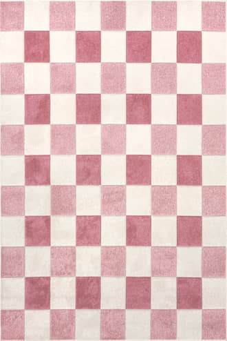 Pink 8' x 10' Alexie Two-Tone Checkered Rug swatch