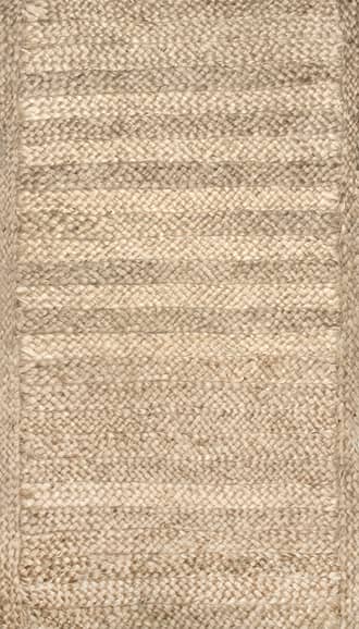 Natural Striped Braided Jute Rug swatch
