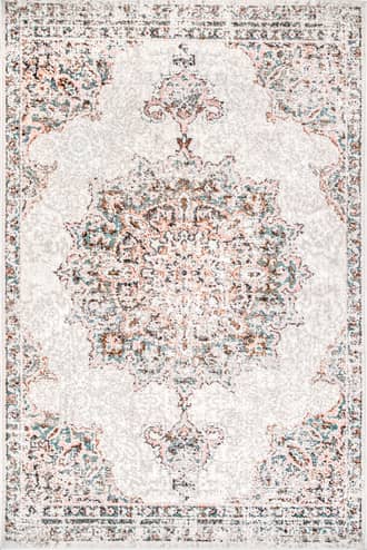 Beige Faded Sun Medallion Rug swatch