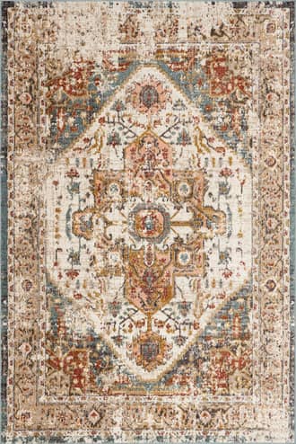 Beige Fading Herati Medallion Rug swatch