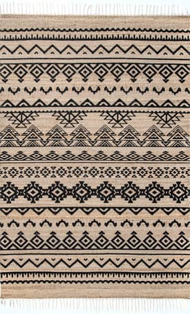 Natural Banded Tribal Rug swatch