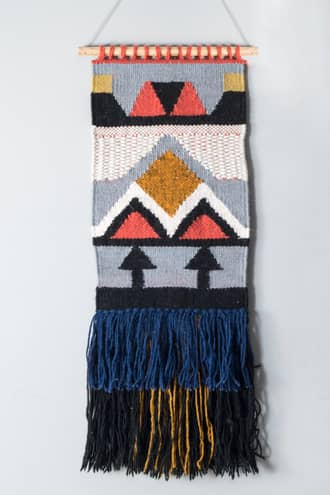 Multicolor Textured Tribal Tassel Wall Hanging swatch