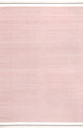 Pink Jennifer Wool Tasseled Rug swatch