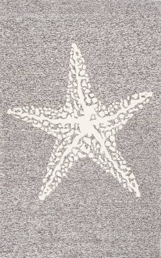 Grey 4' x 6' Starfish Indoor/Outdoor Rug swatch