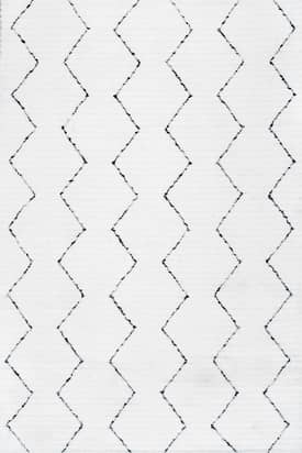 White Moroccan Striped Rug swatch
