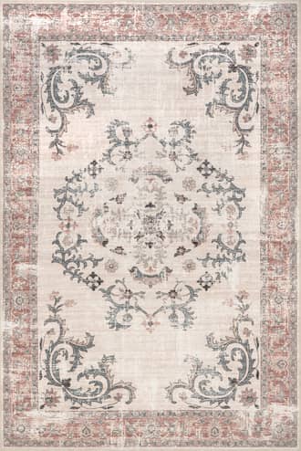 5' x 8' Faded Wreath Washable Rug primary image