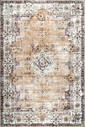 Light Pink 4' x 6' Audrina Persian Washable Rug swatch