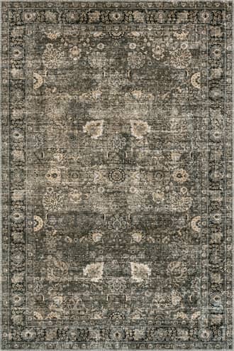 Green Grey 3' x 5' Bayberry Vintage Washable Rug swatch