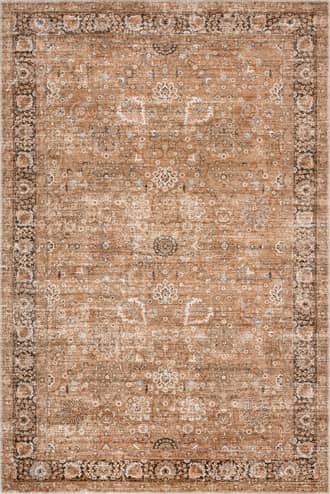 Light Brown 2' x 3' Bayberry Vintage Washable Rug swatch