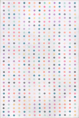 Lila Polka Dotted Washable Rug primary image