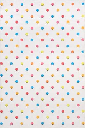 Multicolor 4' x 6' Aviva Kids Washable Dotted Rug swatch