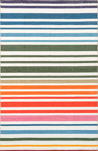 Multicolor Amina Kids Washable Striped Rug swatch