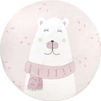 6' Agathe Polar Bear Kids Washable Rug primary image