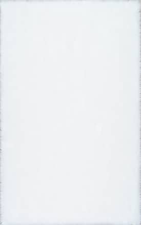 White Simply Soft Solid Shag Rug swatch
