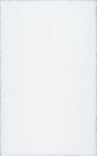 White Simply Soft Solid Shag Rug swatch