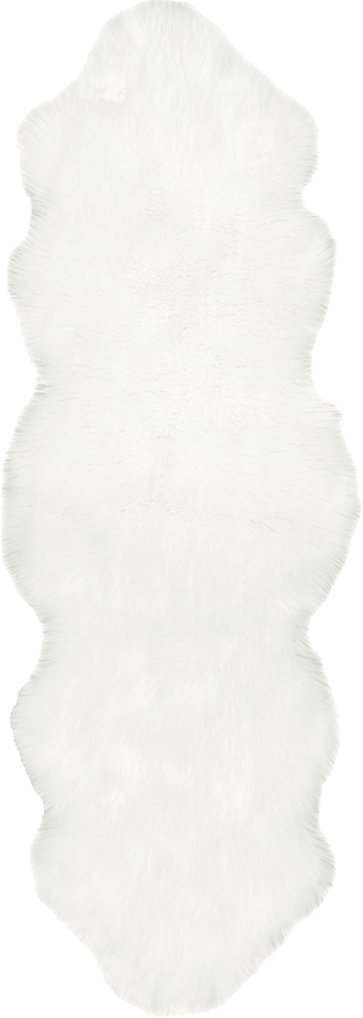 2' x 6' Soft Solid Faux Sheepskin Rug primary image